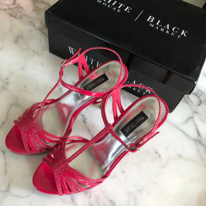 WHBM Genoa Strappy Sandals Pink (Size 6)